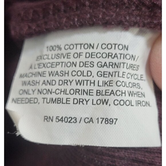 OLD NAVY SZ Small Fitted Rib Knit Henley y2k skater grunge burgundy FLAW - Picture 7 of 10